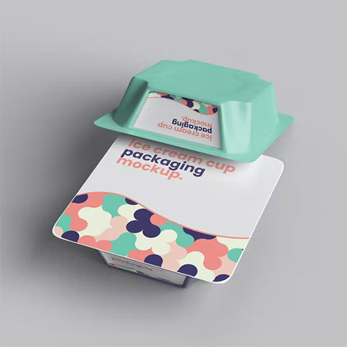 Ice Cream Cup Packaging Mockup