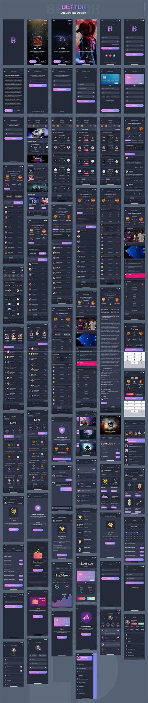 Bettor - Mobile UI KIT
