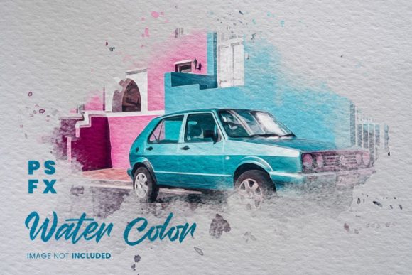 Watercolor Canvas Photo Effect