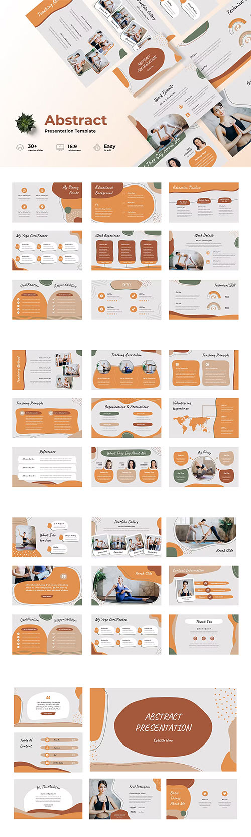 Abstract Powerpoint, Keynote and Google Slides Presentation Templates