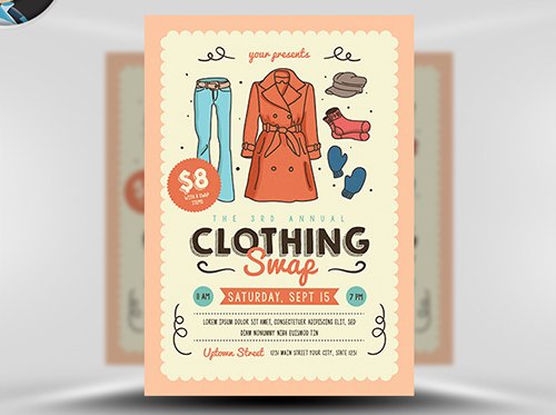 Community Clothing Swap Flyer Template