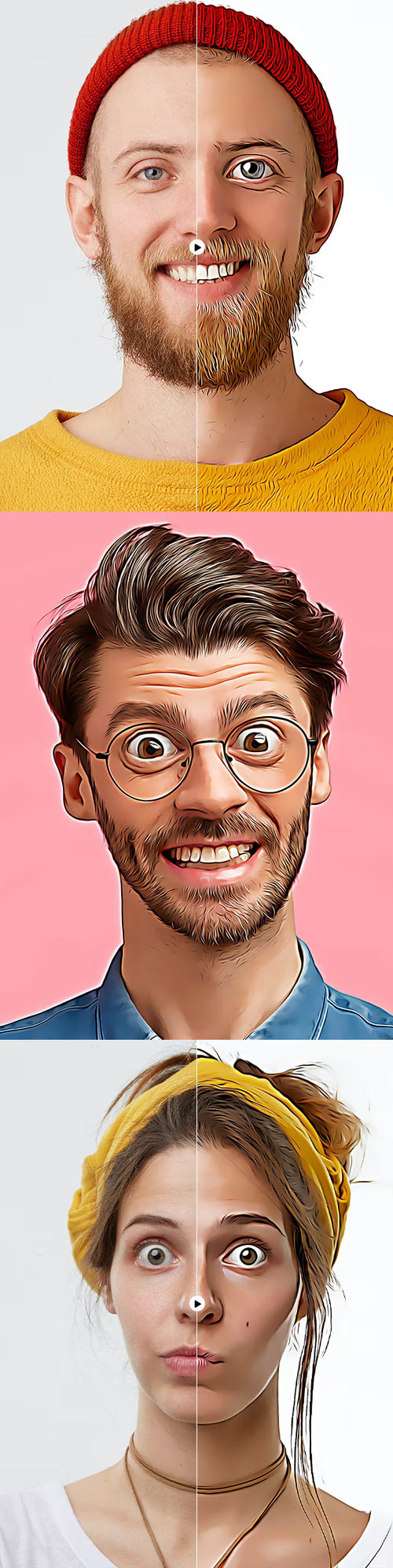 Caricartoon Me Photoshop Action - Cartoon Caricature 36196648