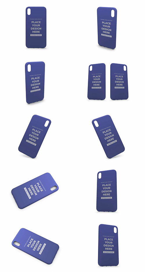 Smartphone Case Mockup Template Bundle 1839066