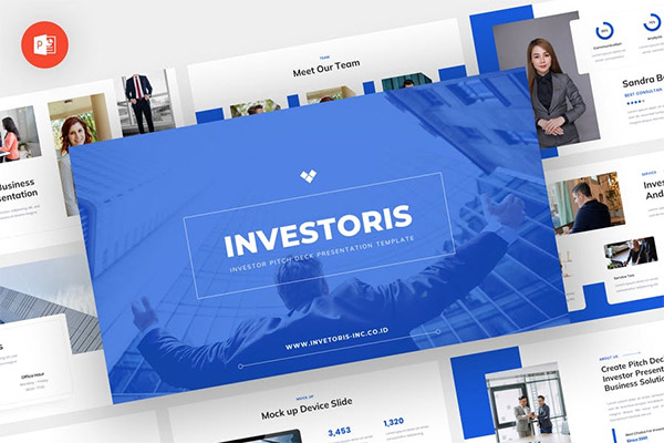 Investoris - Pitch Deck Powerpoint, Keynote and Google Slides Template