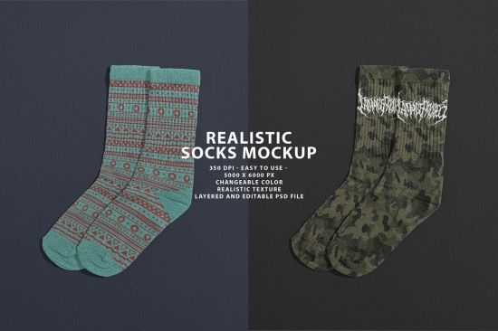 Realistic Socks Mockup 5912161