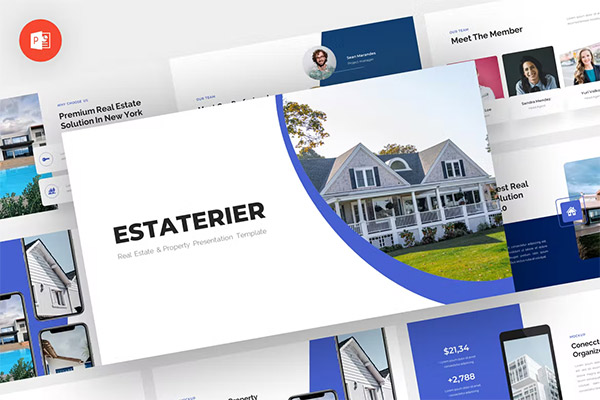 Estaterier - Real Estate Powerpoint, Keynote and Google Slides Template