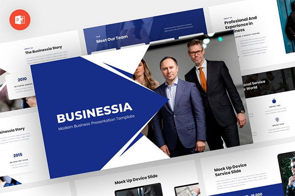 Businessia - Business Powerpoint, Keynote and Google Slides Template
