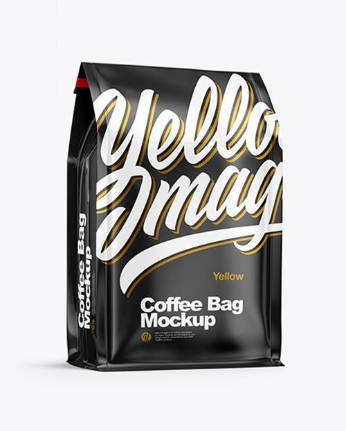 Glossy Coffee Bag Mockup 48726