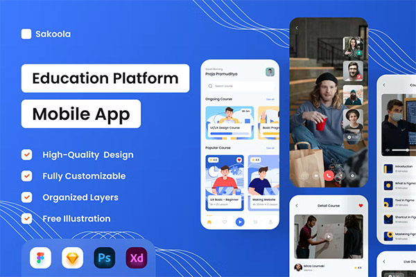 Education Platform Mobile App - UI Design
