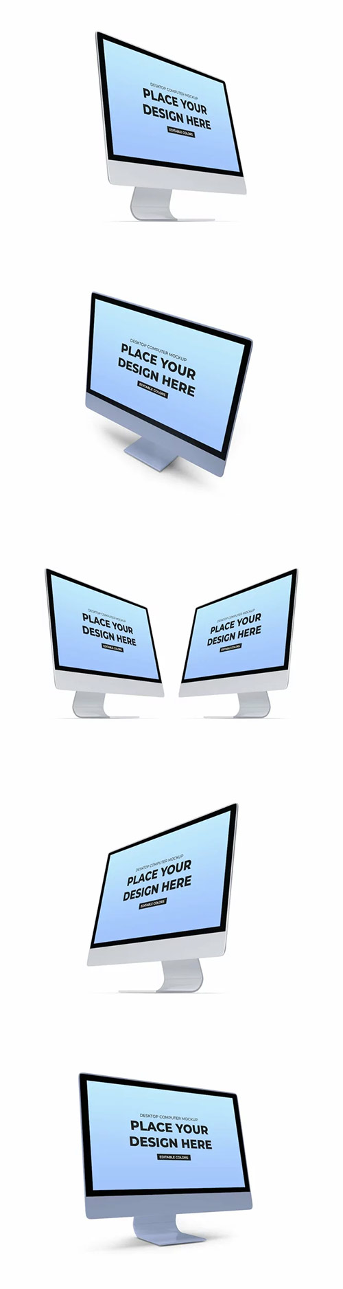 Desktop Computer Mockup Template Bundle 1868651