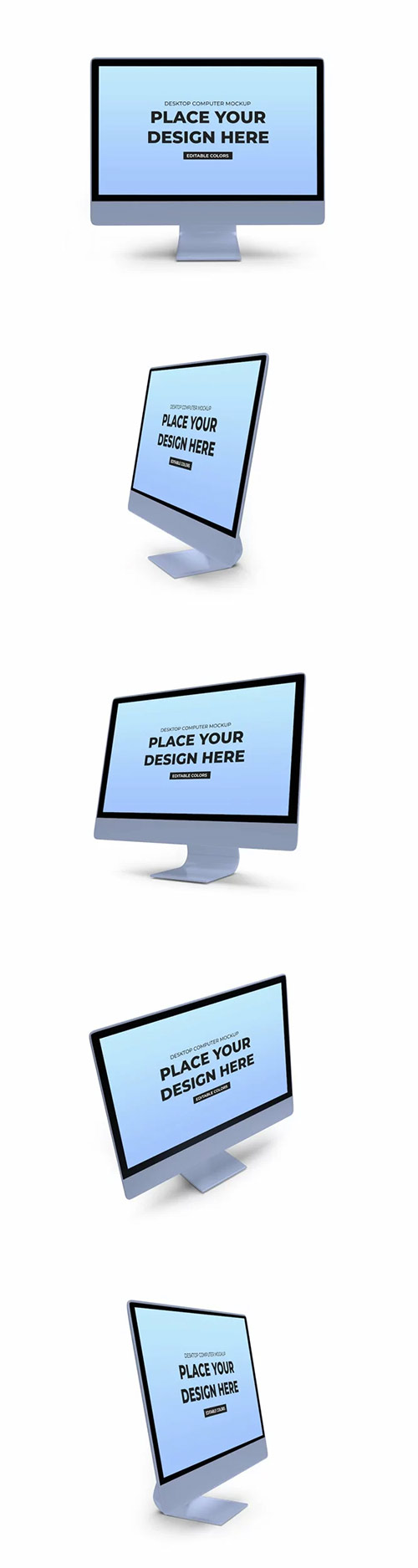 Desktop Computer Mockup Template Bundle 1868651
