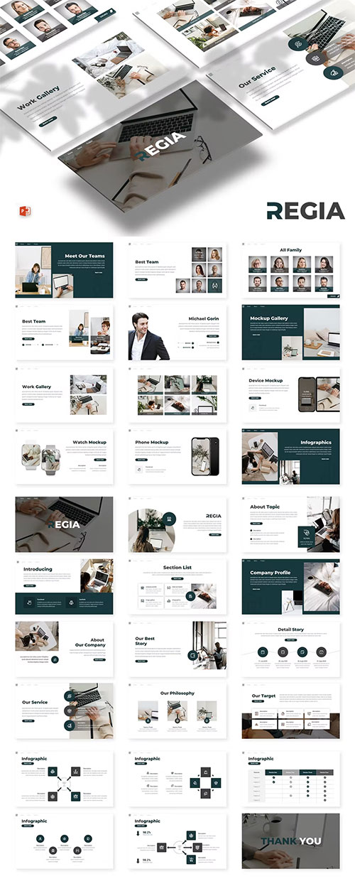 Regia - Business Powerpoint, Keynote and Google Slides Template