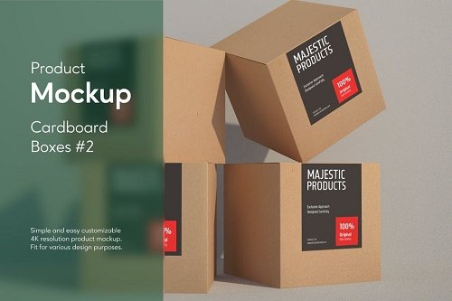 Cardboard Boxes #2 Product Mockup
