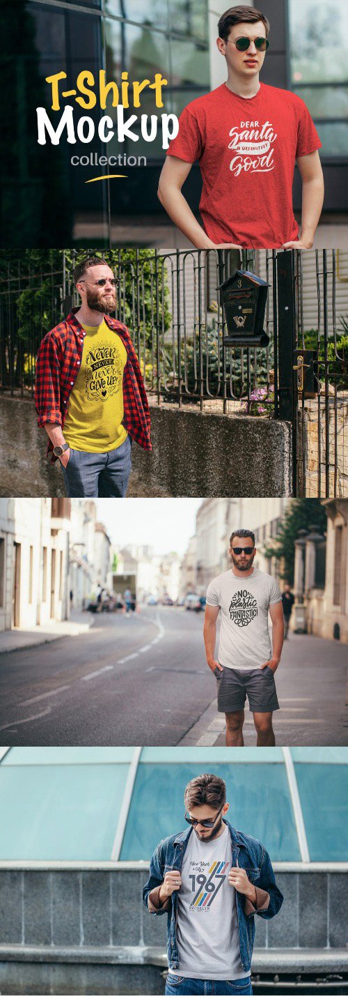 T-Shirt Mockup Collection 05 PSD