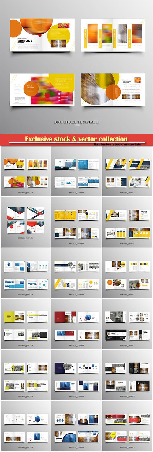 Brochure cover design vector template # 14