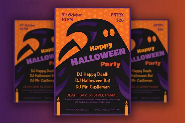 Halloween Poster With Death Character