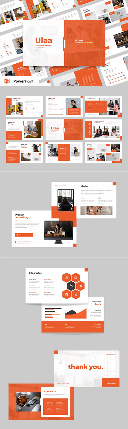 Ulaa - Pitch Deck Powerpoint, Keynote and Google Slides Business Template