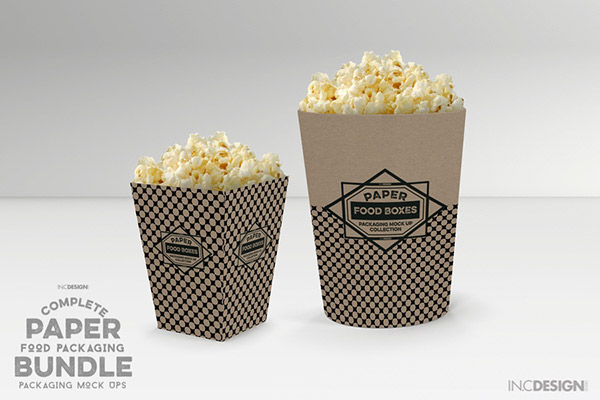 Popcorn Boxes Mockup
