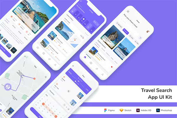UI Kit - Travel Search App