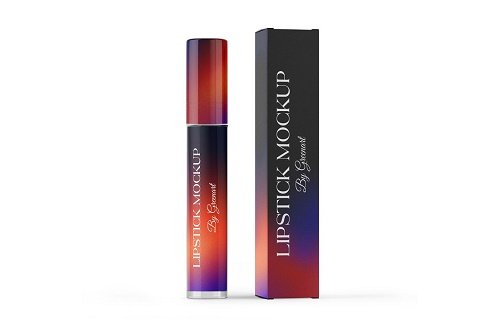 Lipstick Tube with Box Mockup 7174204