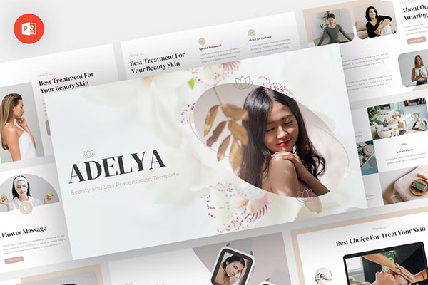 Adelya - Beauty and Spa Powerpoint, Keynote and Google Slides Template