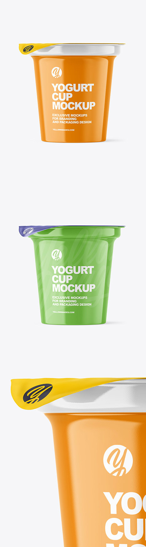 Glossy Yogurt Cup Mockup 97183