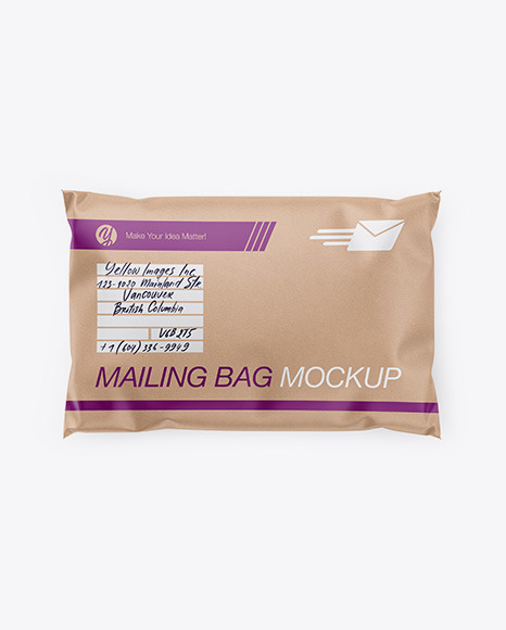 Kraft Mailing Bag Mockup - Top View 54740