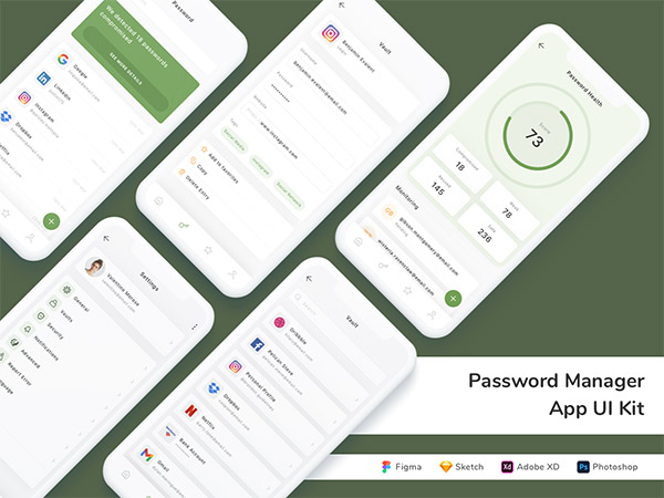 UI Kit - Password Manager App