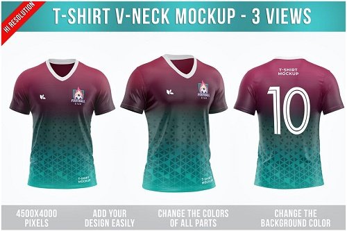 V-neck T-Shirt Mockup