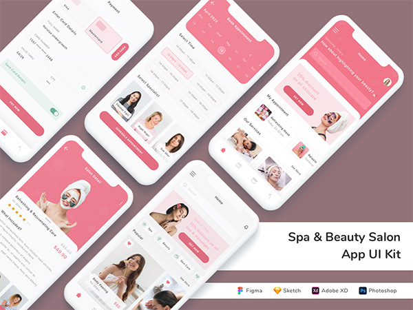 UI Kit - Spa & Beauty Salon App