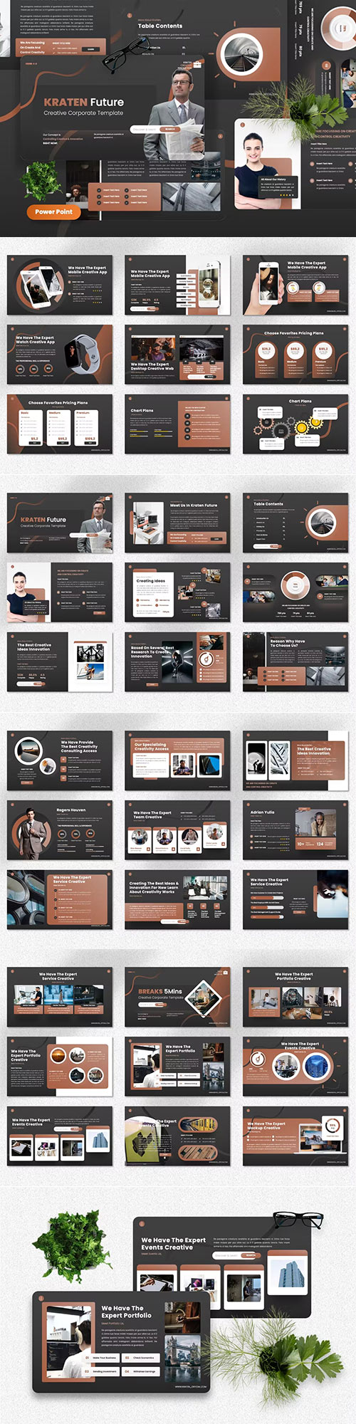 Kraten - Creative Corporate Powerpoint, Keynote and Google Slides Template