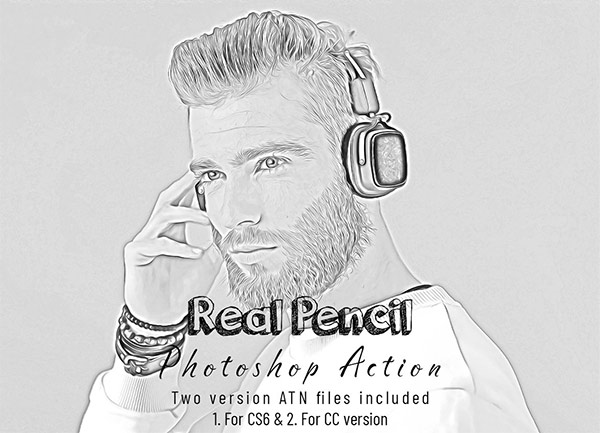 Real Pencil Photoshop Action 7226061