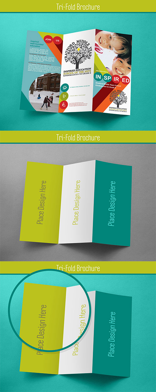 PSD Mock-Up - Tri-Fold Brochure