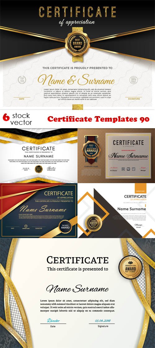Vectors - Certificate Templates 90