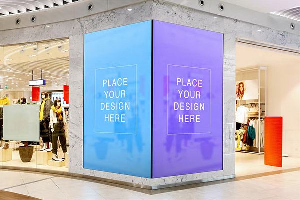 Brand Store LCD Screen Showcase Mock-Up