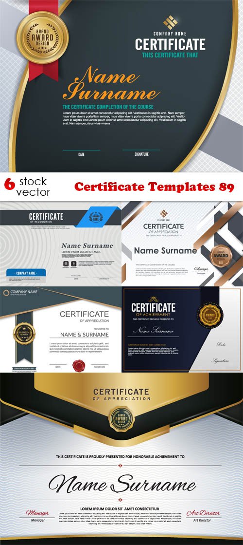 Vectors - Certificate Templates 89