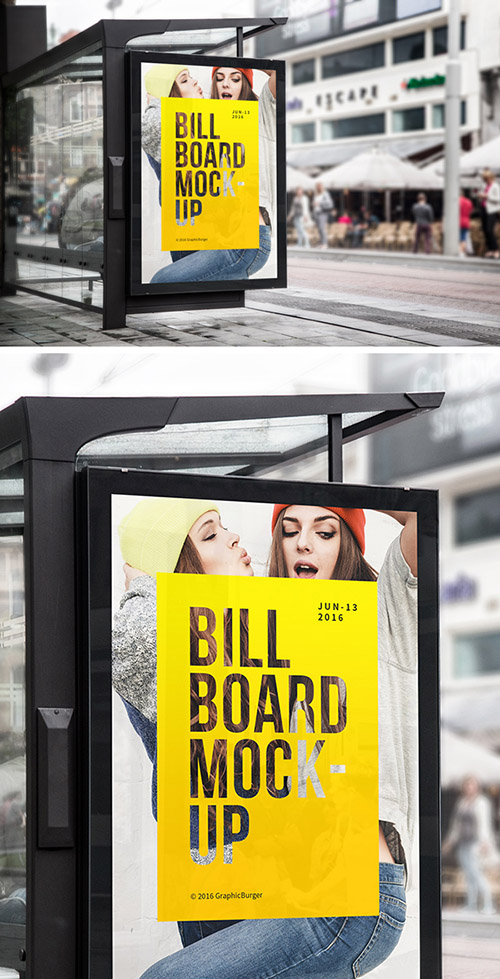 PSD Mock-Up - Bus Stop Billboard