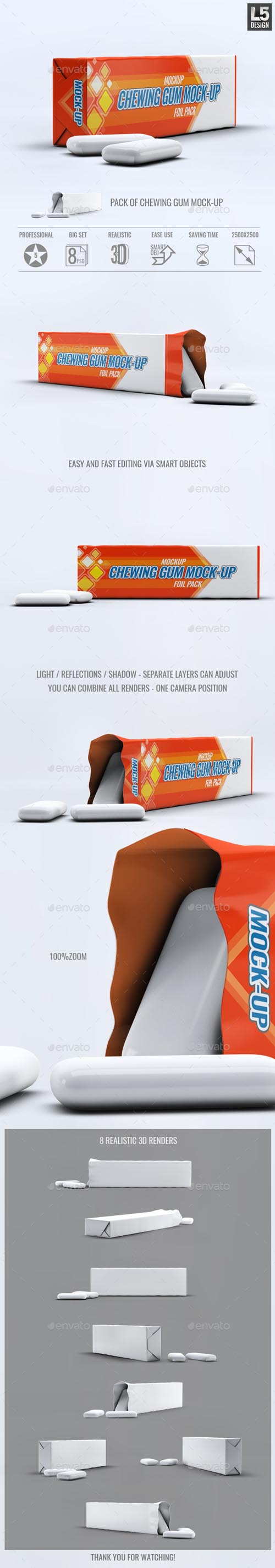 Chewing Gum Package Mock-Up 15194217