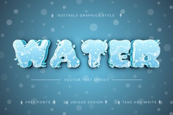 Drink Water - Editable Text Effect - 7231277