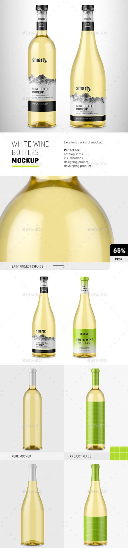 White Wine Bottles Mockup 20263664