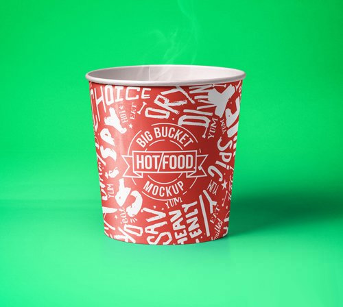 Hot Food Bucket Mockup