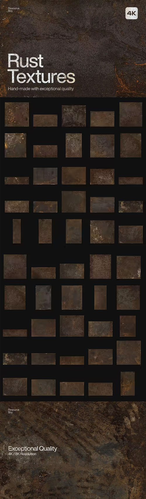 50 Rust Textures - Handmade With Exceptional Quality