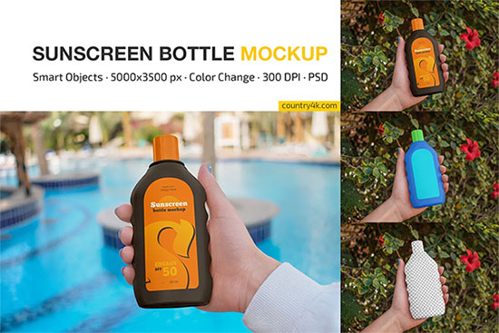 Sunscreen Bottle Mockup Set 7292012
