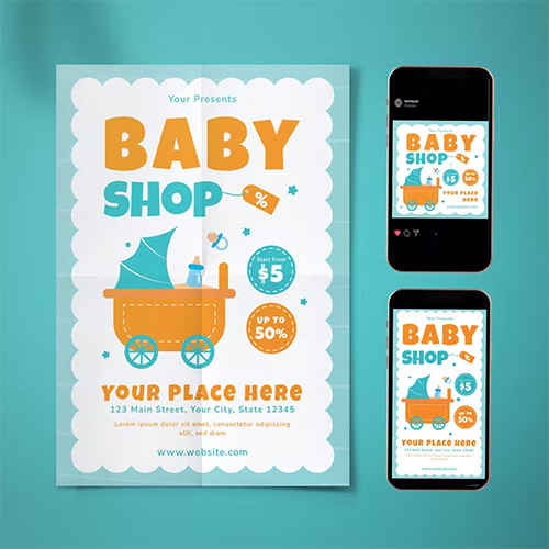 Baby Shop Flyer Set