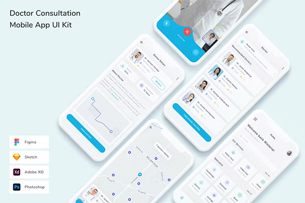 Doctor Consultation Mobile App UI Kit