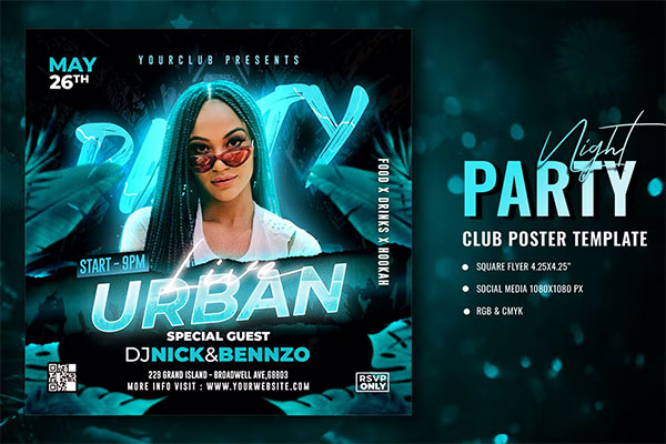 Urban Party Club Flyer