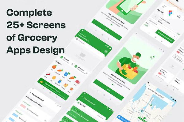Complete Modern Grocery Apps UI Kit