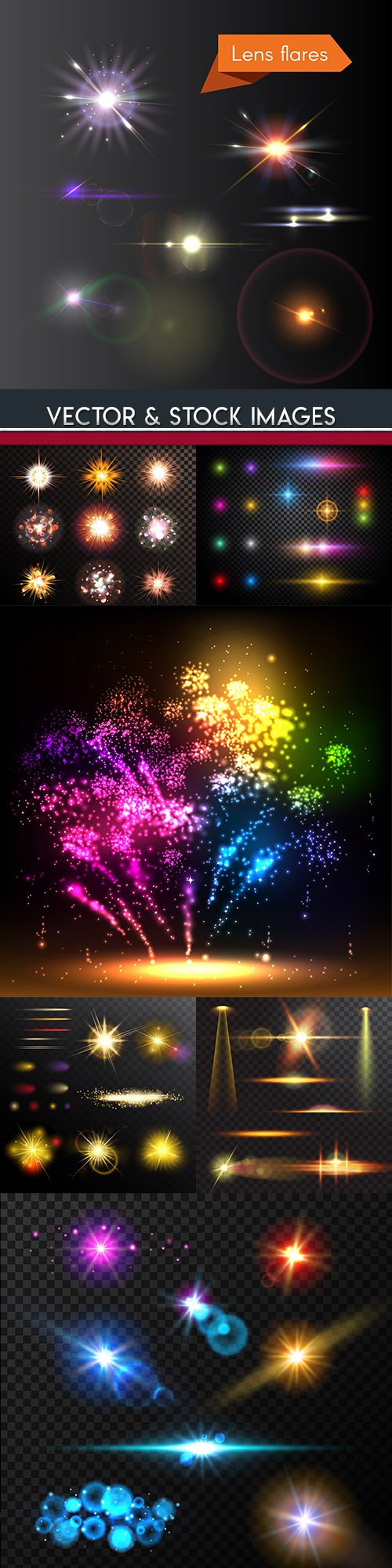 Bright lighting effects collection of design 23