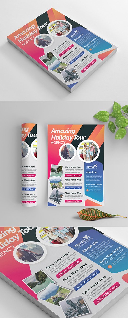 Brightly Colored Agency Flyer Layout