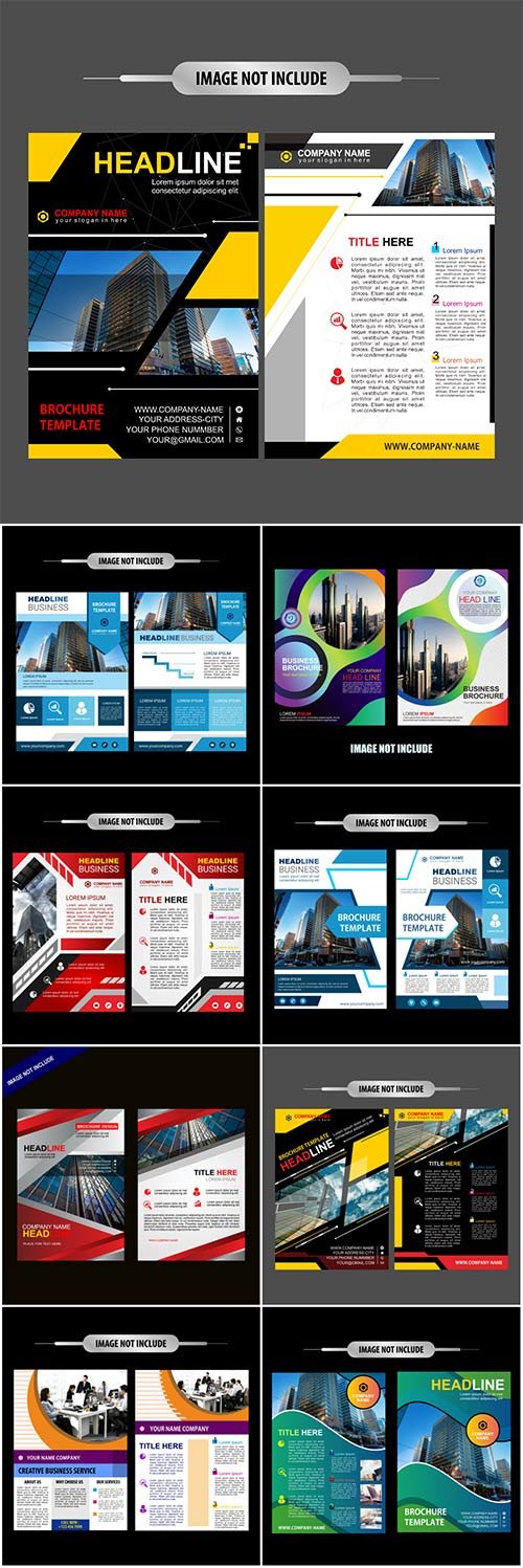 Business brochure vector templates